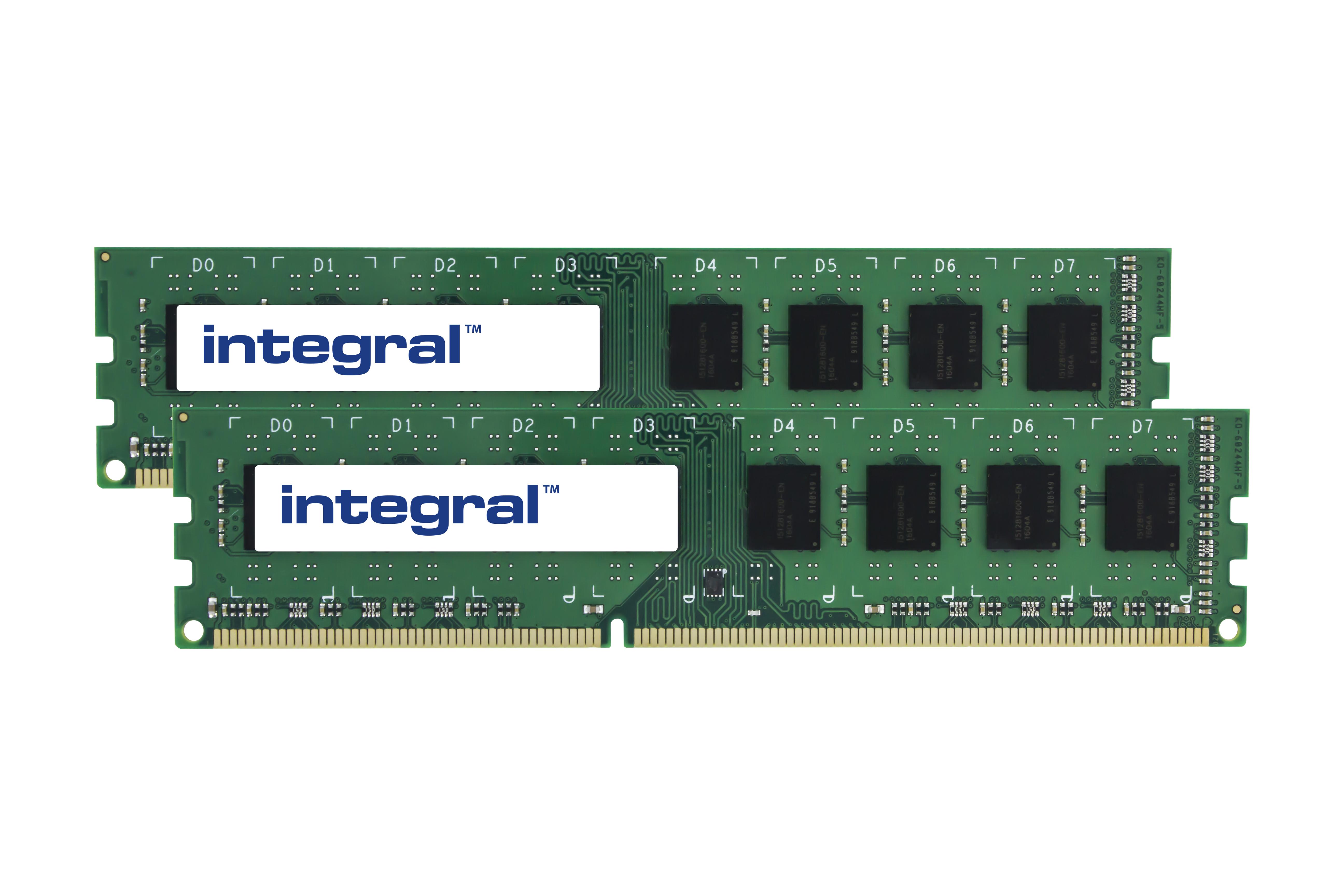 Integral 8GB [2X4GB] PC RAM MODULE KIT DDR3 1600MHZ PC3-12800 UNBUFFERED NON-ECC 1.35V 512X8 CL11 memoria (8GB [2X4GB] PC RAM M