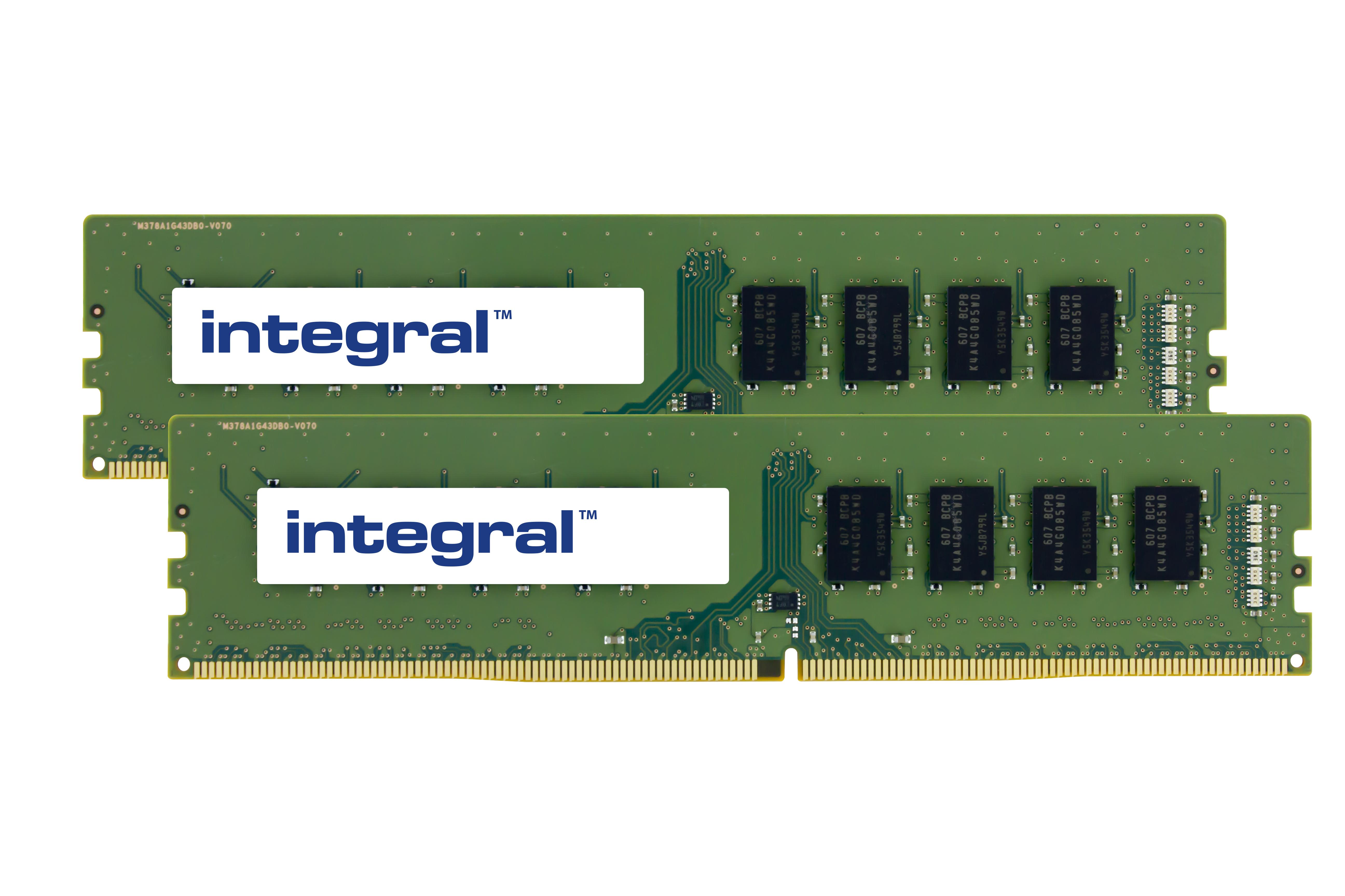 Integral 32GB (2x16GB) PC RAM KIT DDR4 3200MHZ PC4-25600 UNBUFFERED NON-ECC 1.2V 1GX8 CL22 VALUE memoria