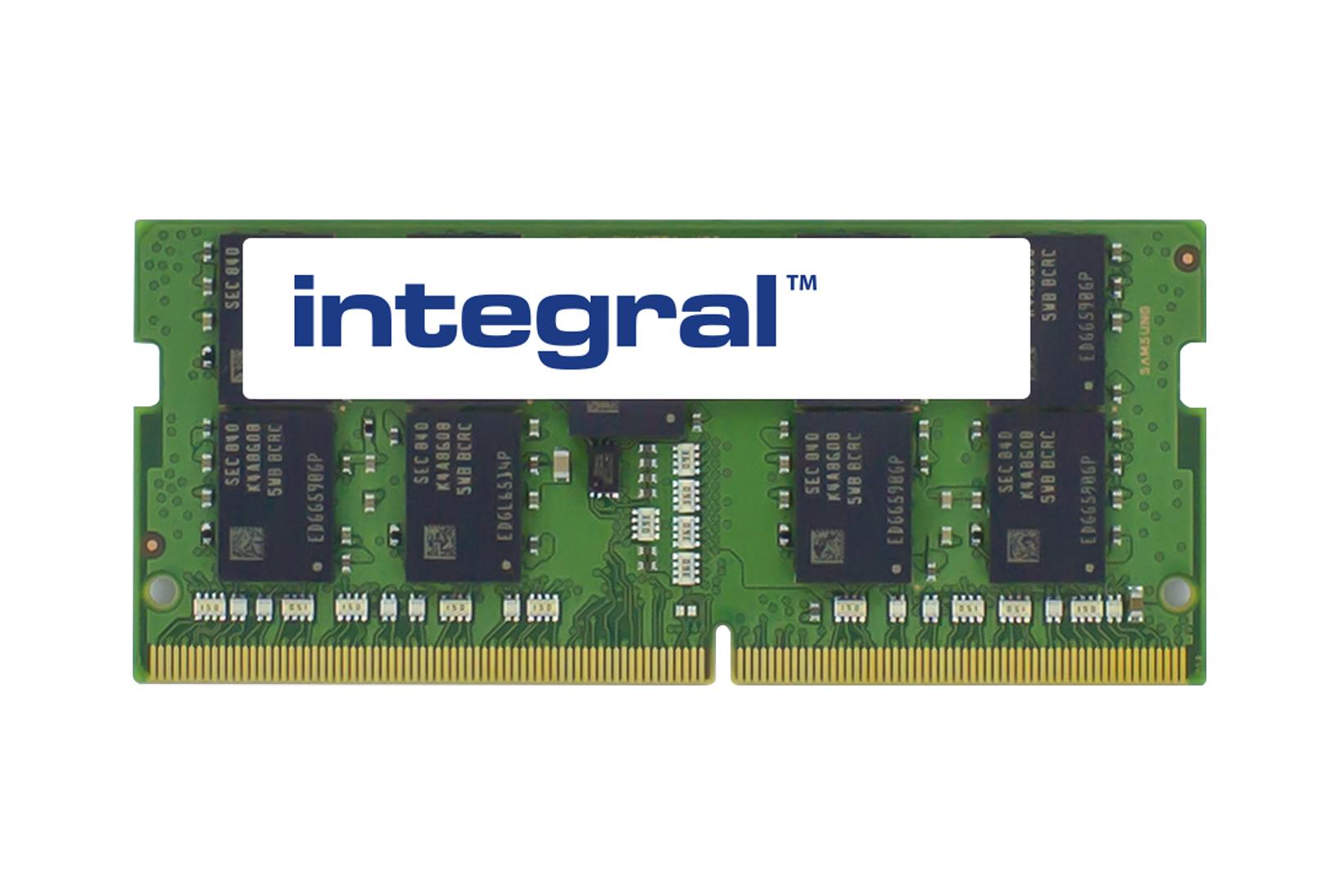 Integral 16GB LAPTOP RAM MODULE DDR4 2666MHZ PC4-21300 UNBUFFERED ECC 1.2V 1GX8 CL19 memoria 1 x 16 GB Data Integrity Check [ve