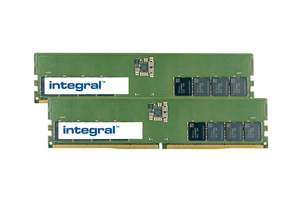 Integral 32GB [2x16GB] PC RAM MODULE KIT DDR5 4800MHZ PC5-38400 UNBUFFERED NON-ECC 1.1V 2GX8 CL40 memoria (32GB [2x16GB] PC RAM