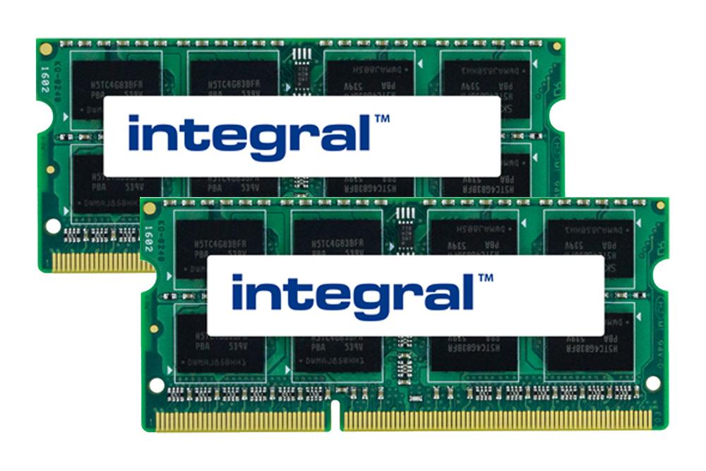 Integral 8GB [2X4GB] Laptop RAM Module DDR3 1600MHZ UNBUFFERED LOW VOLTAGE SODIMM KIT OF 2 EQV. TO CT7355525 FOR CRUCIAL memori