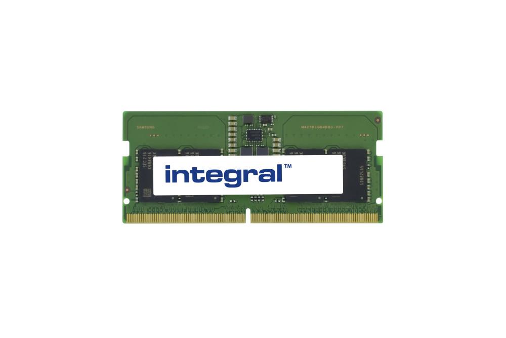 8GB LAPTOP RAM MODULE DDR5 4800MT/s PC5-38400 UNBUFFERED NON-ECC SODIMM 1.1V 1GX16 CL40 INTEGRAL