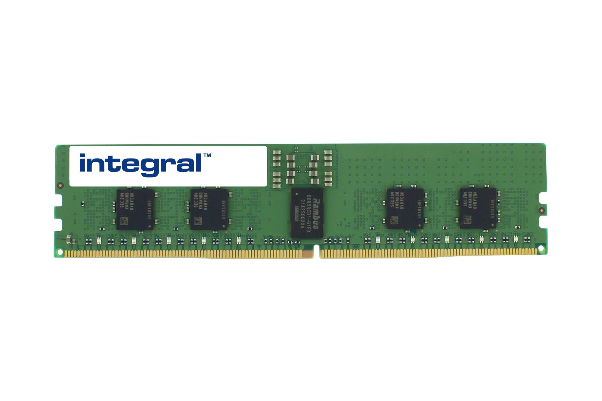 Integral 16GB SERVER RAM MODULE DDR5 4800MHZ PC5-38400 REGISTERED ECC RANK1 1.1V 2GX8 CL40 EQV. TO 340K1AA FOR HP/COMPAQ / HPE