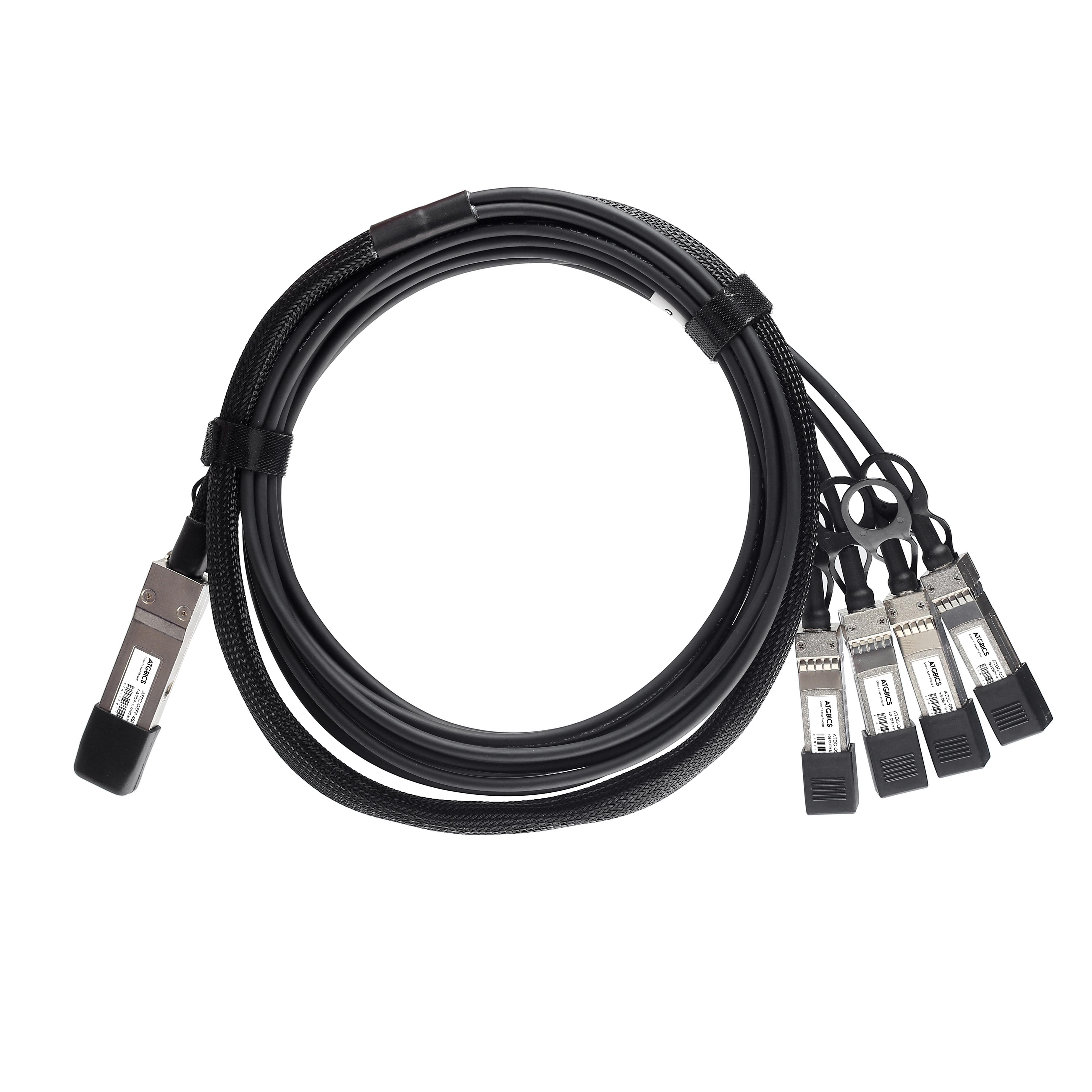 ATGBICS QSFP-4SFP10G-CU1M-C cavo InfiniBand e in fibra ottica 1 m QSFP+ 4x SFP+ Nero