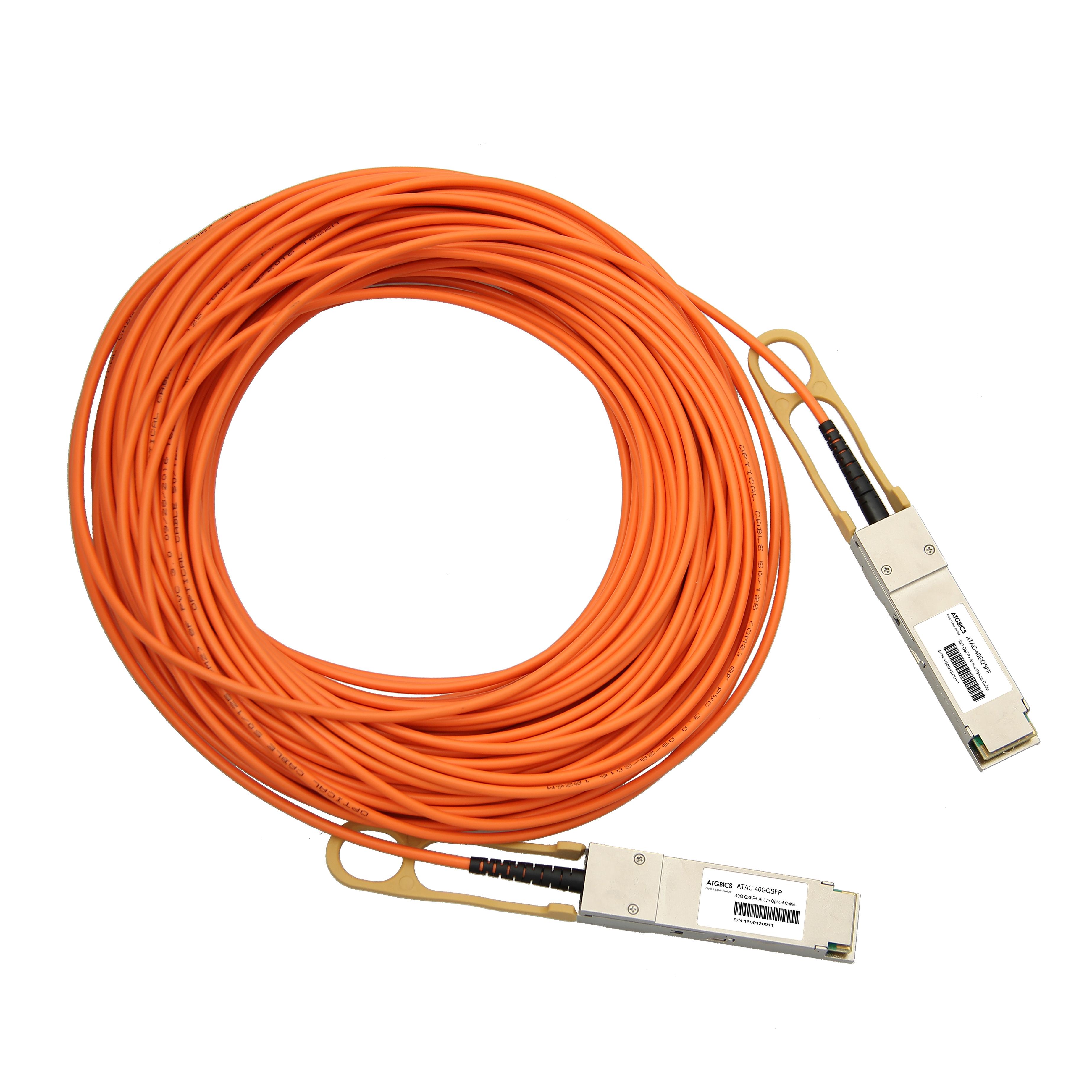 ATGBICS QSFP-H40G-AOC1M-C cavo InfiniBand e in fibra ottica 1 m QSFP+ Arancione