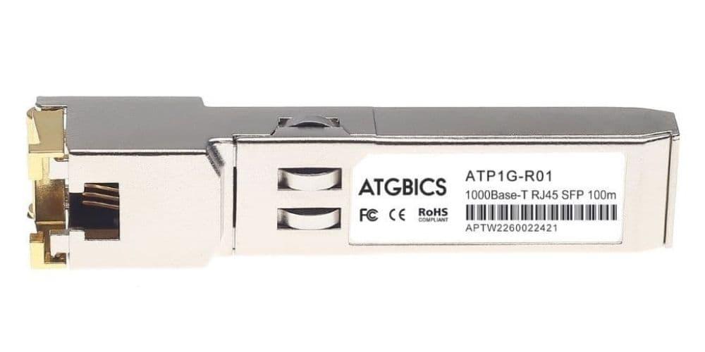 ATGBICS ABCU-5730RTZ, Avago Broadcom Compatible Transceiver SFP 10/100/1000Base-T (RJ45, Copper, Ind modulo del ricetrasmettito