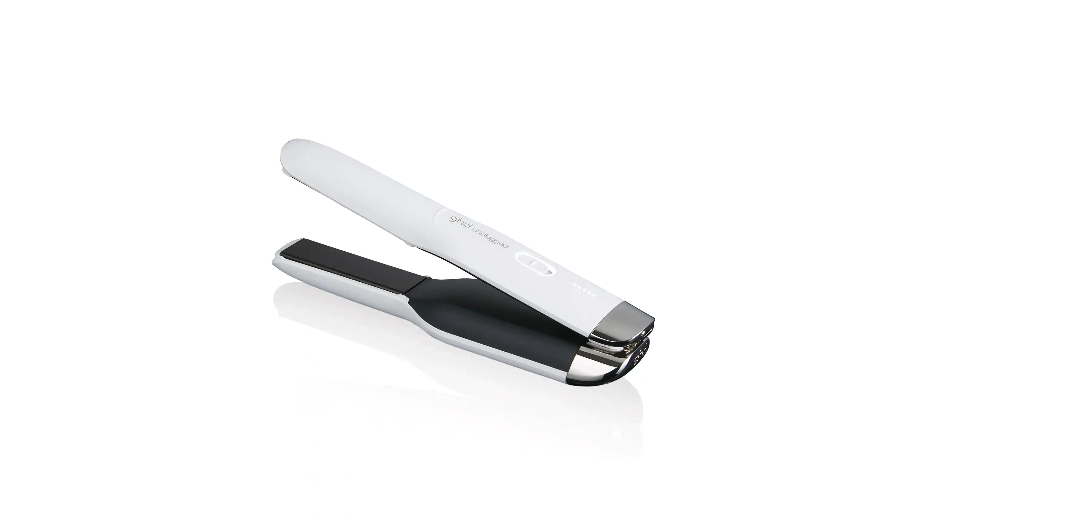 Piastra per capelli wireless Ghd Unplugged - bianca