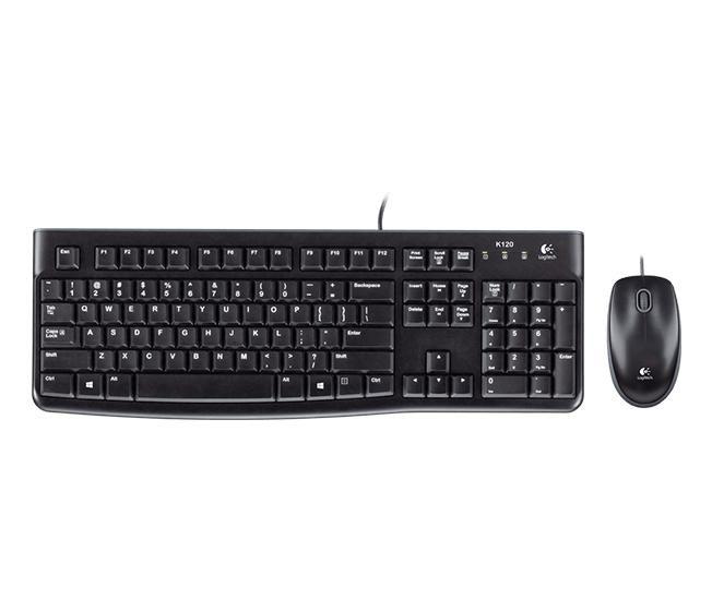 Logitech Desktop MK120 tastiera Mouse incluso USB QWERTZ Tedesco Nero