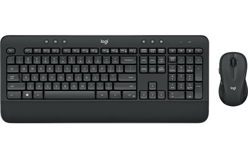 Logitech 920-008923 tastiera Mouse incluso Ufficio RF Wireless QWERTY US International Nero (MK545 ADVANCED WIRELESS COMBO - US