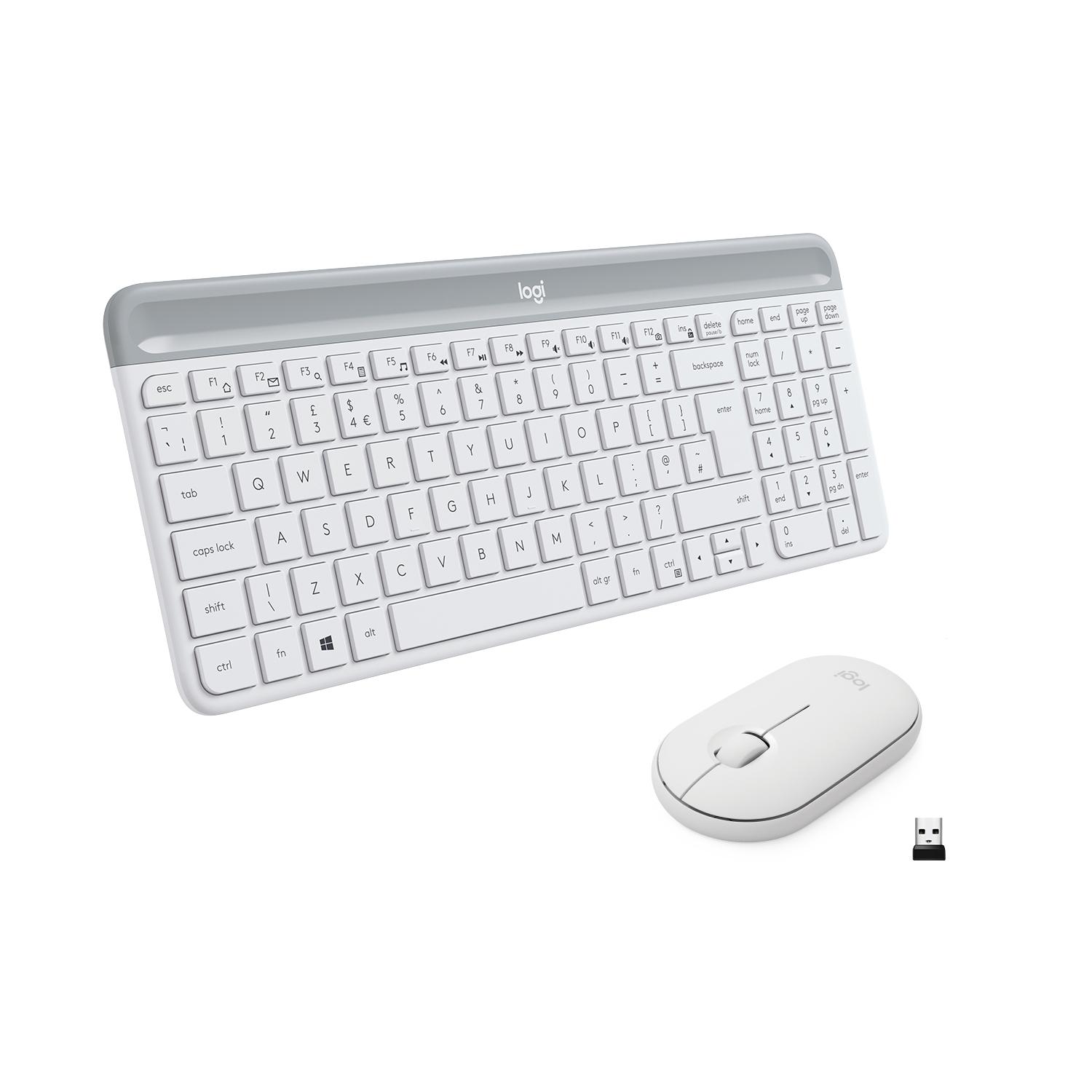 SLIM WIRELESS KEYBOARD AND MOUSE COMBO MK470 - OFFWHITE - ITA - MEDITER