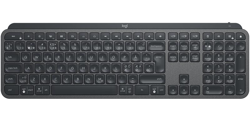 Logitech MX Keys tastiera RF senza fili + Bluetooth QWERTY Nordic Grafite