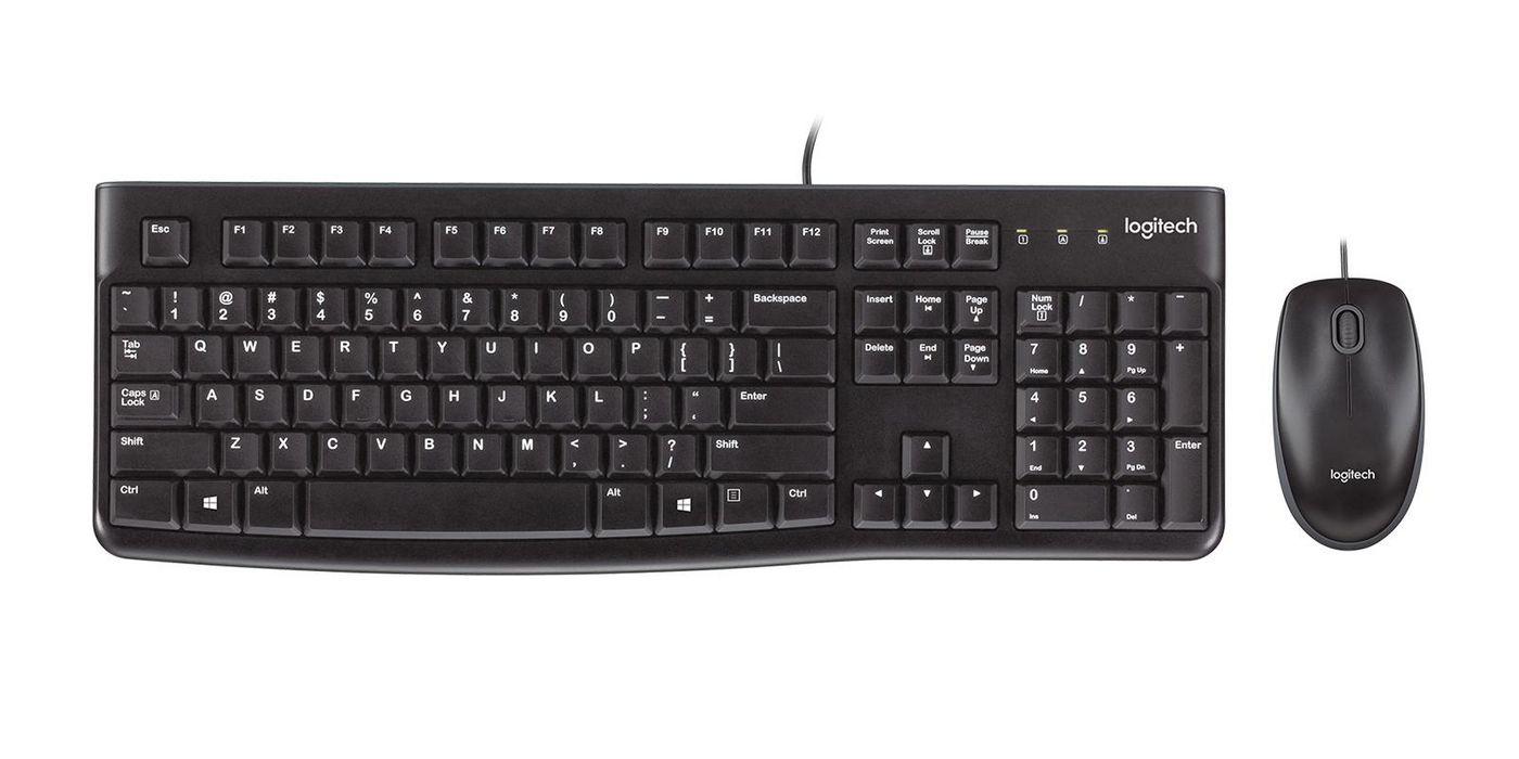 Logitech MK120 tastiera e set di mouse Qwertz Schwarz 920-010022