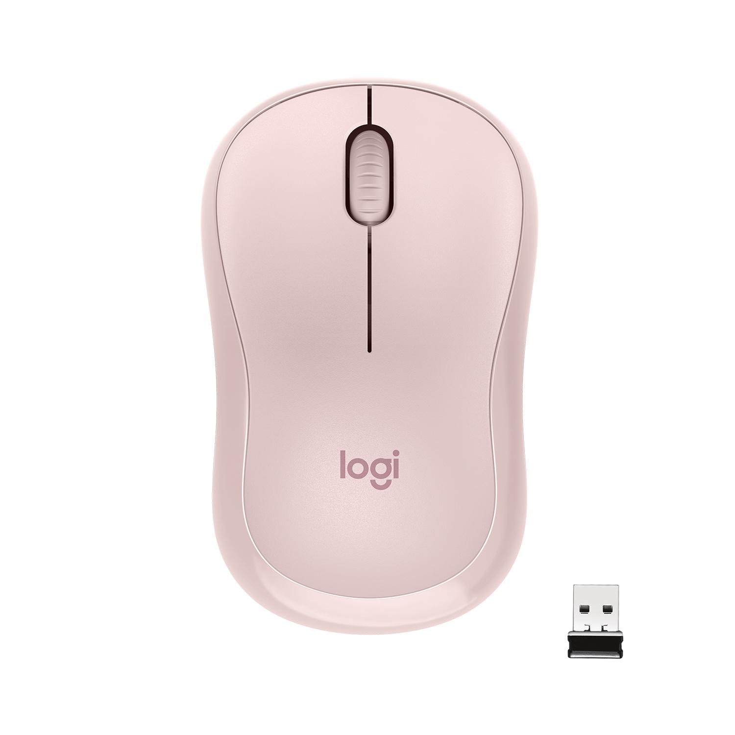 Logitech M220 SILENT Mouse Wireless, 2,4 GHz con Ricevitore USB, Tracciamento Ottico 1000 DPI, Durata Batteria di 18 Mesi, Ambi