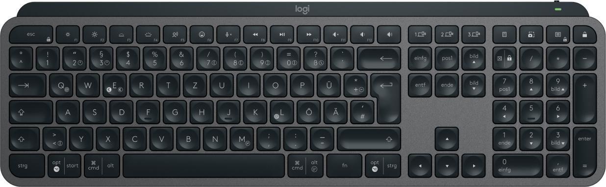 Logitech MX Keys S (MX KEYS S - GRAPHITE - DEU - BT - - N/A - CENTRAL-419) - Versione Tedesca