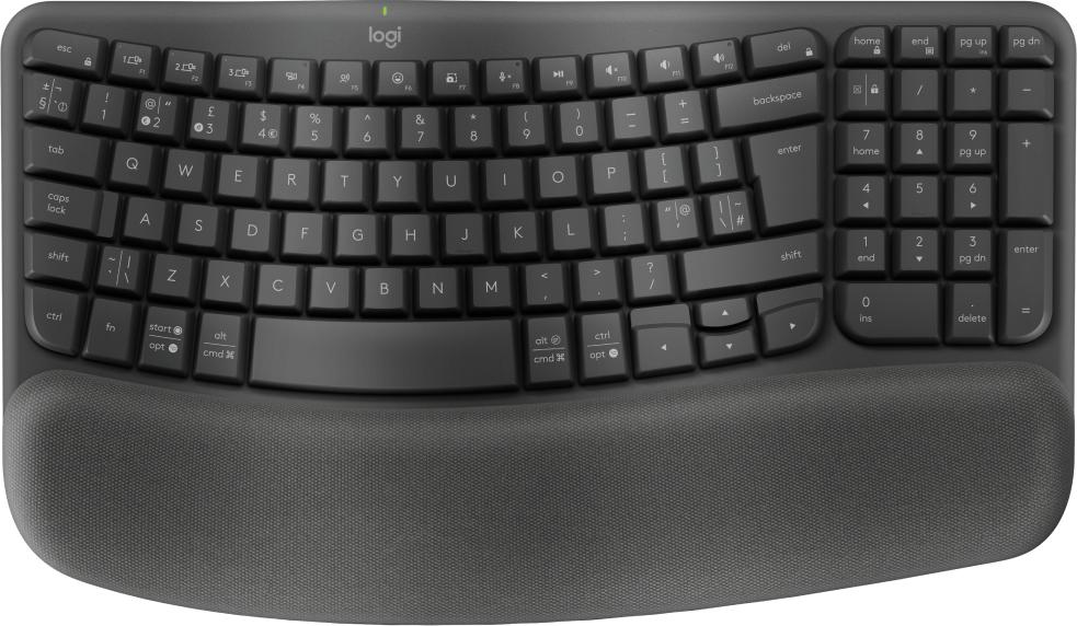 Logitech Wave Keys tastiera Ufficio RF senza fili + Bluetooth QWERTY Inglese UK Grafite