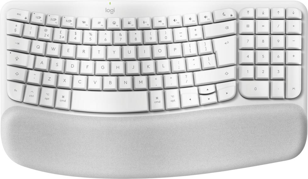 Logitech Wave Keys for Mac tastiera Bluetooth QWERTY Inglese UK Bianco