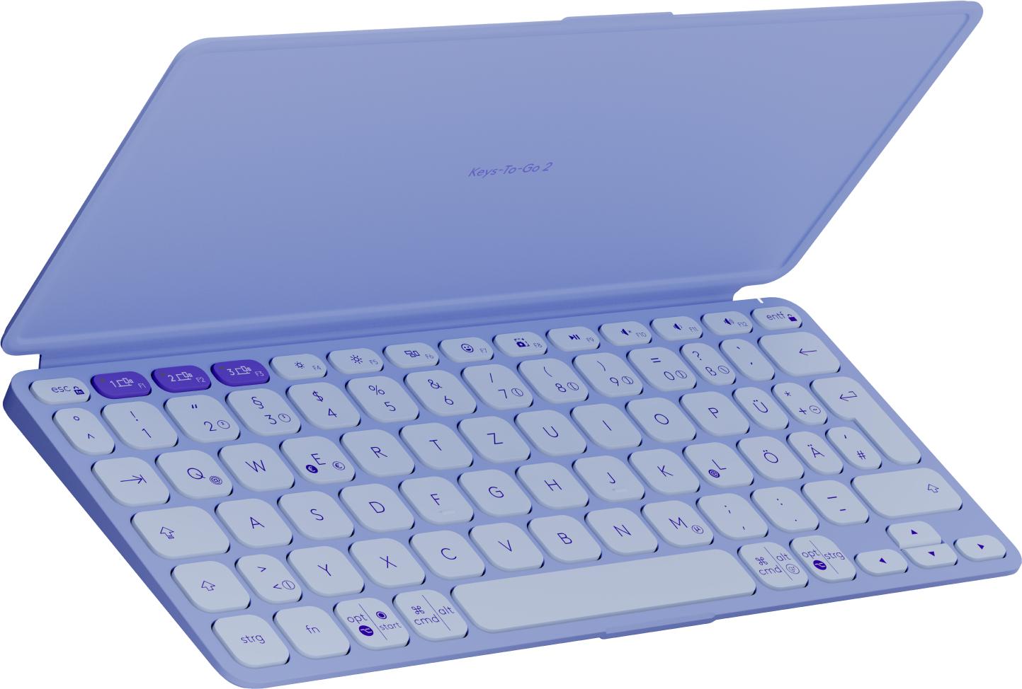 Logitech Keys-To-Go 2 tastiera Universale Bluetooth QWERTZ Tedesco Lillà