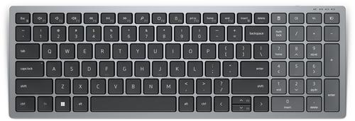 DELL KB740 tastiera Ufficio RF senza fili + Bluetooth QWERTY Inglese UK Grigio, Nero (DELL COMPACT MD WRL KB - KB740 UK) - Vers