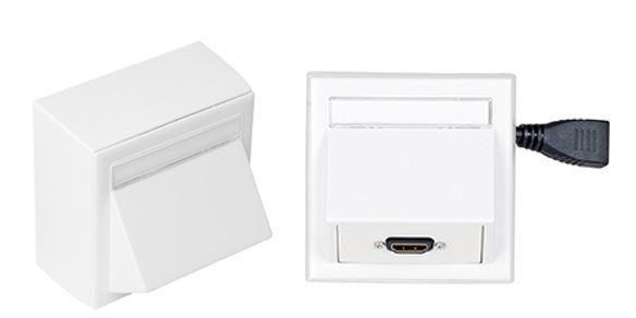 Vivolink WI221184-AMP presa energia HDMI Bianco (Wall Connection Box HDMI + - AMP, with Thorsman wall box . - Warranty: 12M)