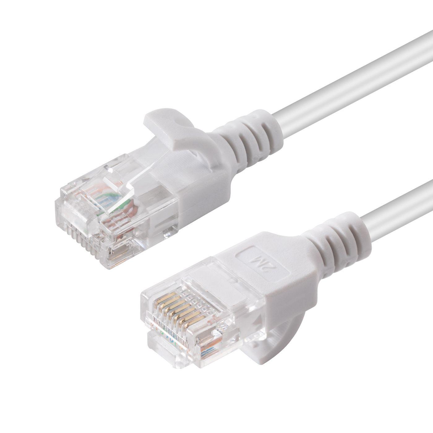 Microconnect V-UTP6A05W-SLIM cavo di rete Bianco 5 m Cat6a U/UTP [UTP] (U/UTP CAT6A Slim 5M White - Unshielded Network Cable, -