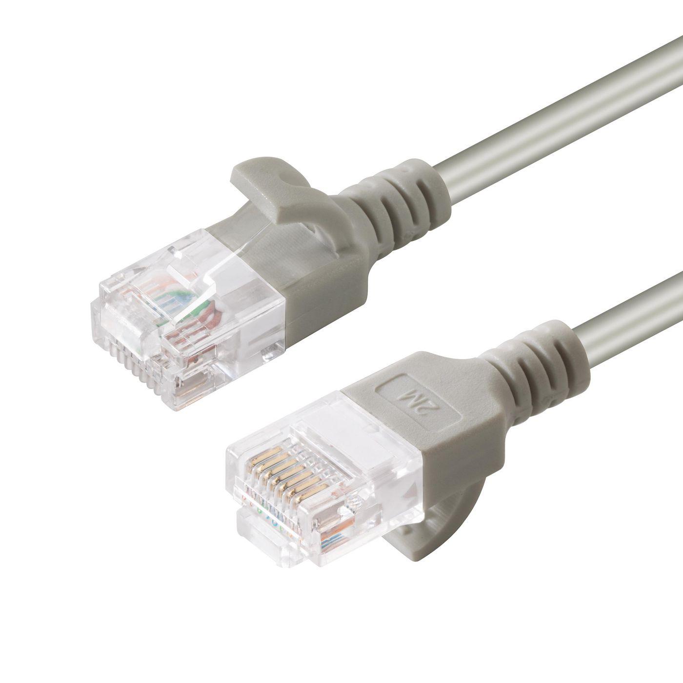 Microconnect V-UTP6A0025-SLIM cavo di rete Grigio 0,25 m Cat6a U/UTP [UTP] (U/UTP CAT6A Slim 0.25M Grey - Unshielded Network Ca