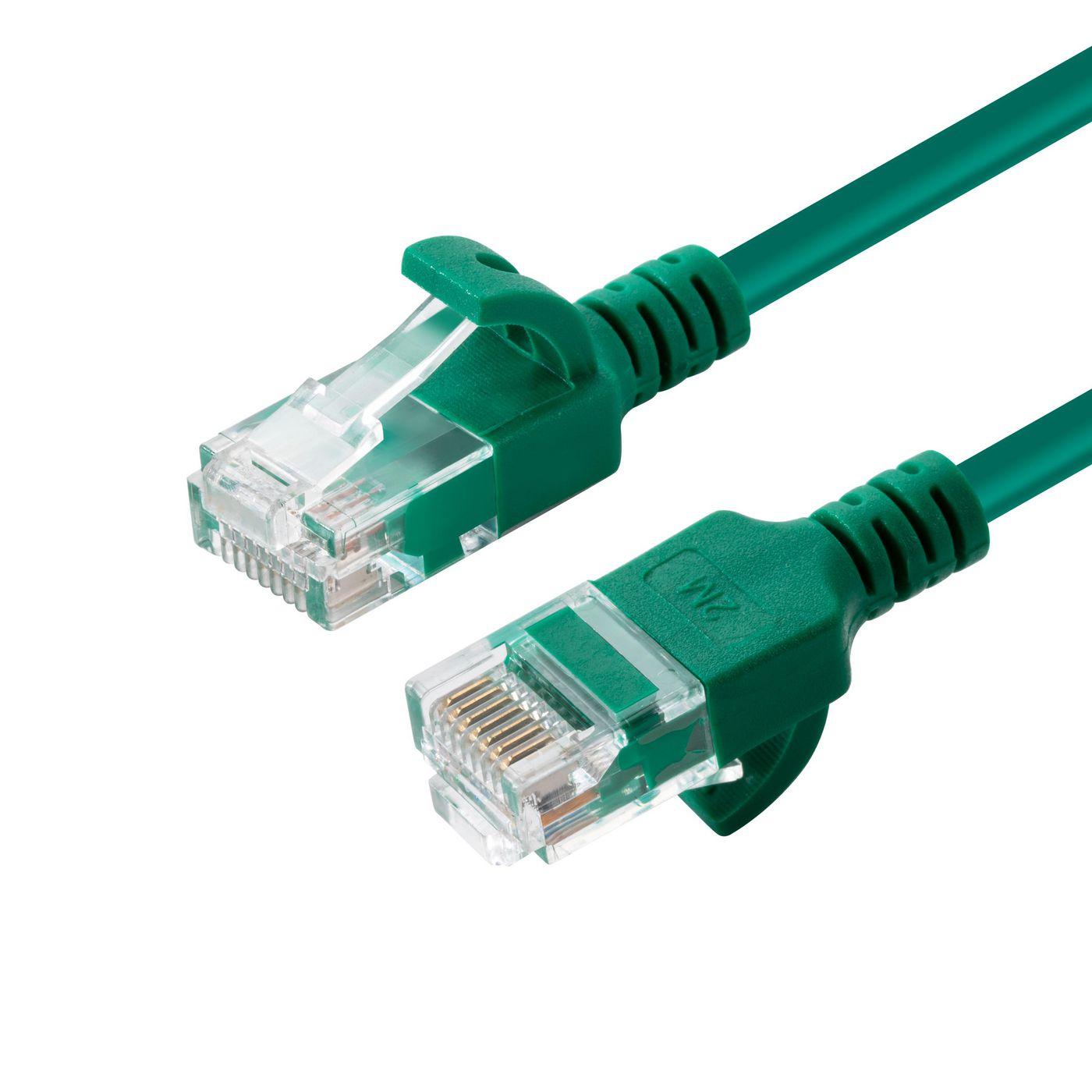 Microconnect V-UTP6A005G-SLIM cavo di rete Verde 0,5 m Cat6a U/UTP [UTP] (U/UTP CAT6A Slim 0.5M Green - Unshielded Network Cabl