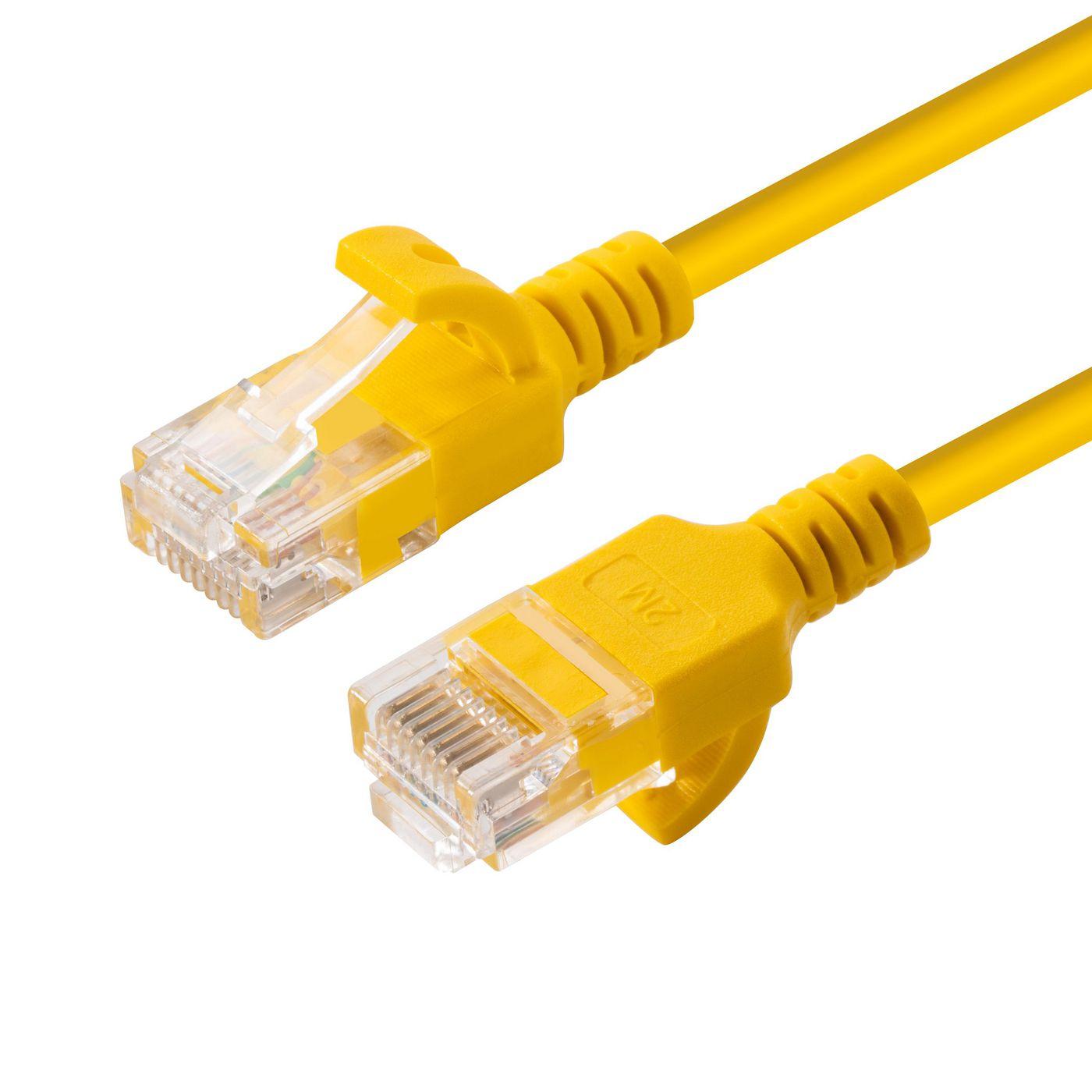 Microconnect V-UTP6A005Y-SLIM cavo di rete Giallo 0,5 m Cat6a U/UTP [UTP] (U/UTP CAT6A Slim 0.5M Yellow - Unshielded Network Ca