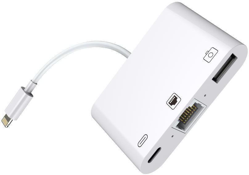 Microconnect LIGHT-HUB2 replicatore di porte e docking station per laptop Lightning Bianco (LIGHTNING HUB - iPhone / iPad - Lig