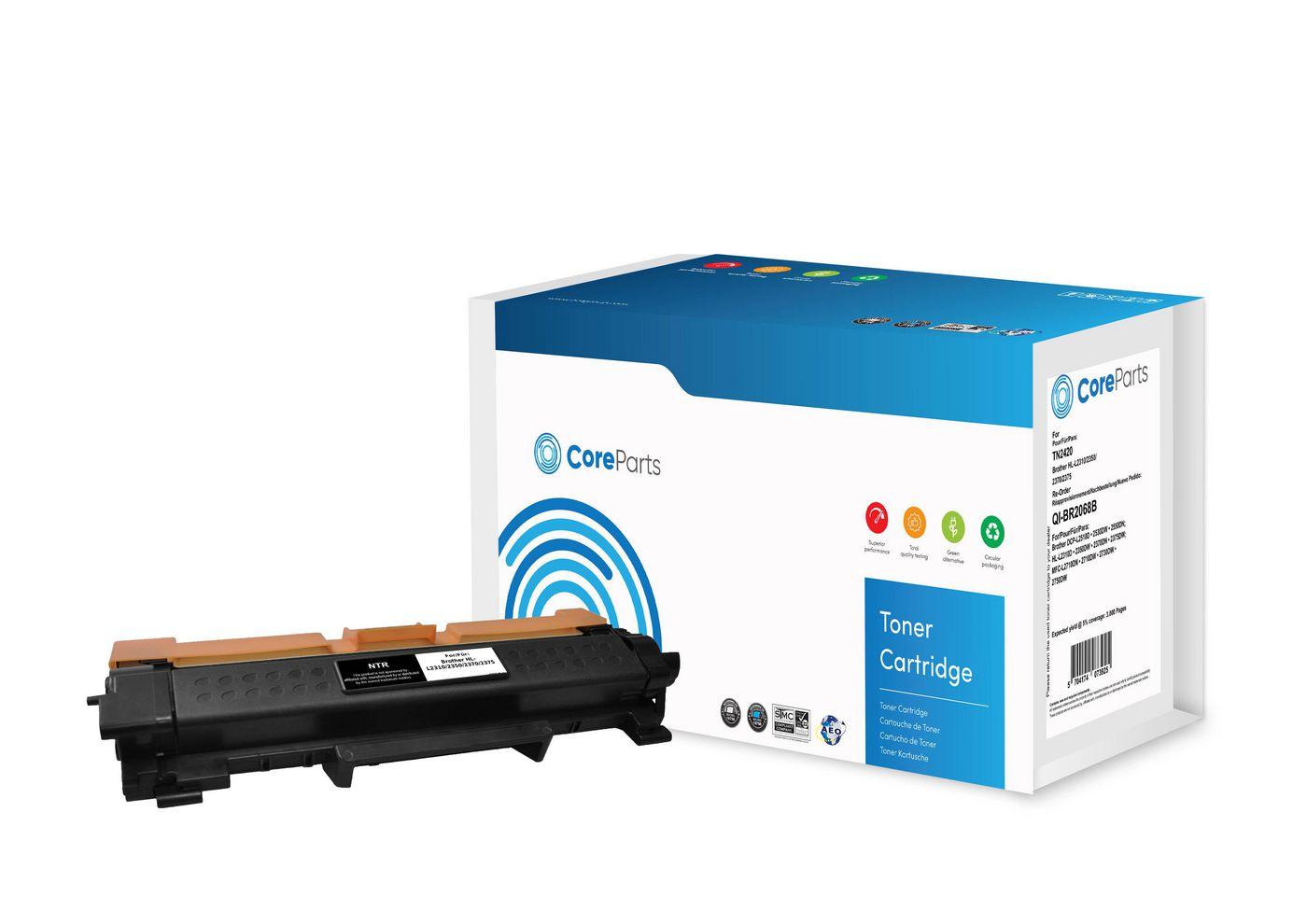 CoreParts QI-BR2068B cartuccia toner 1 pz Compatibile Nero (Toner Black TN2420-HY-NTR - Pages: 3000 Brother - HL-L2310/2350/237