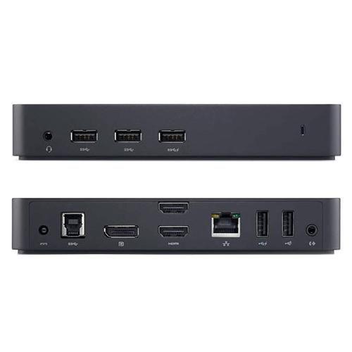 DELL D3100 Cablato Nero (USB 3.0 Ultra HD Triple Video Dock D3100 includes power cable. For UK,EU.)