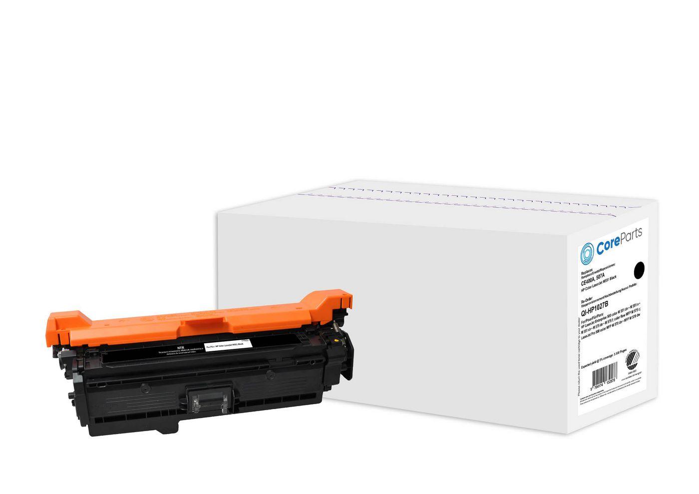 CoreParts QI-HP1027B cartuccia toner 1 pz Compatibile Nero (Toner Black CE400A - Pages: 5.500, Nordic Swan - HP Color LaserJet