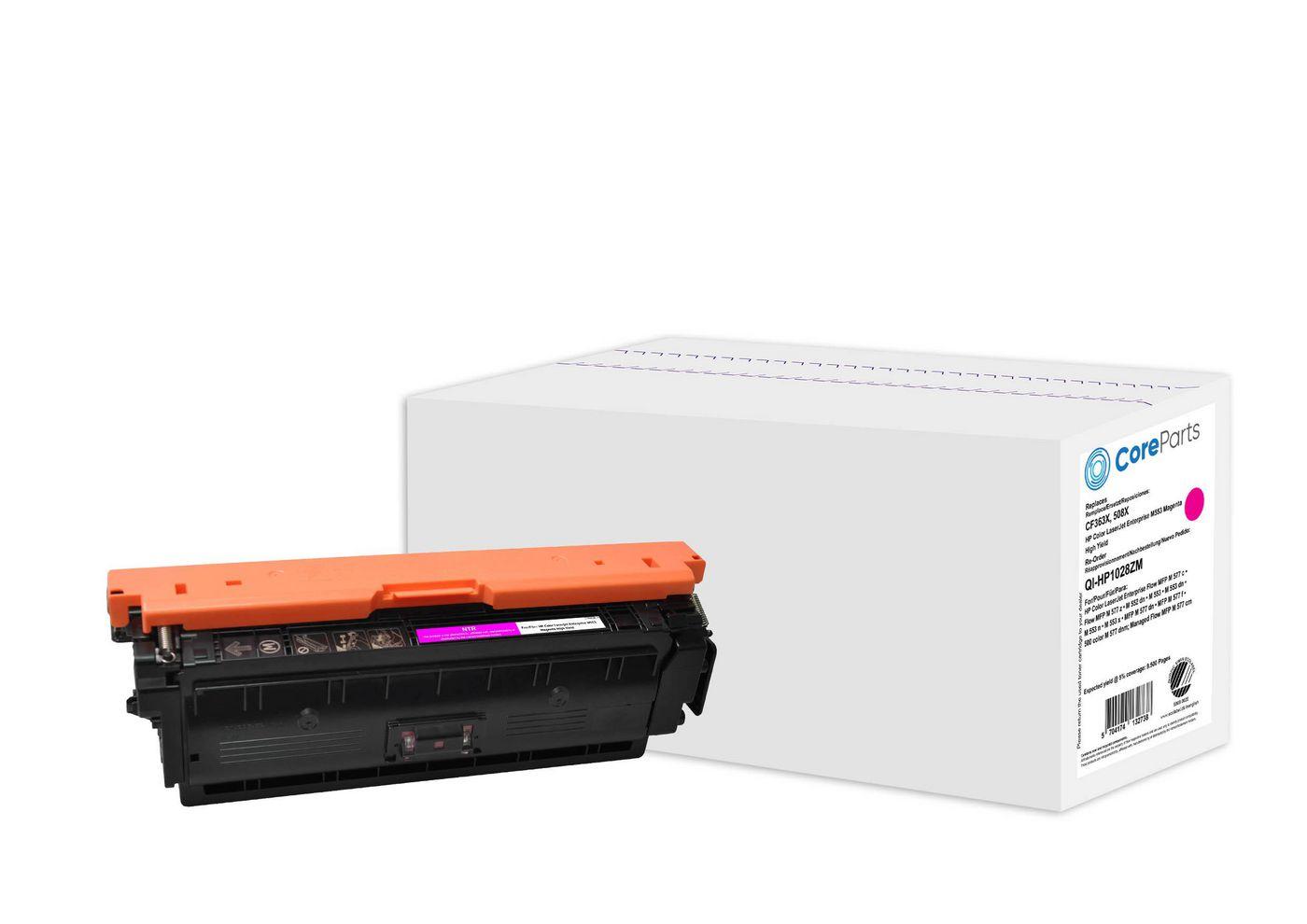 CoreParts QI-HP1028ZM cartuccia toner 1 pz Compatibile Magenta (Toner Magenta CF363X - Pages: 9.500, Nordic Swan - HP Color Las