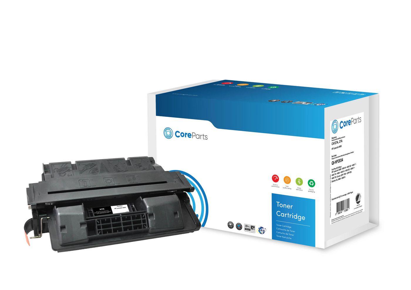 CoreParts QI-HP2034 cartuccia toner 1 pz Compatibile Nero (Toner Black C4127A - Pages: 6.000, Nordic Swan - HP LaserJet 4000 [2