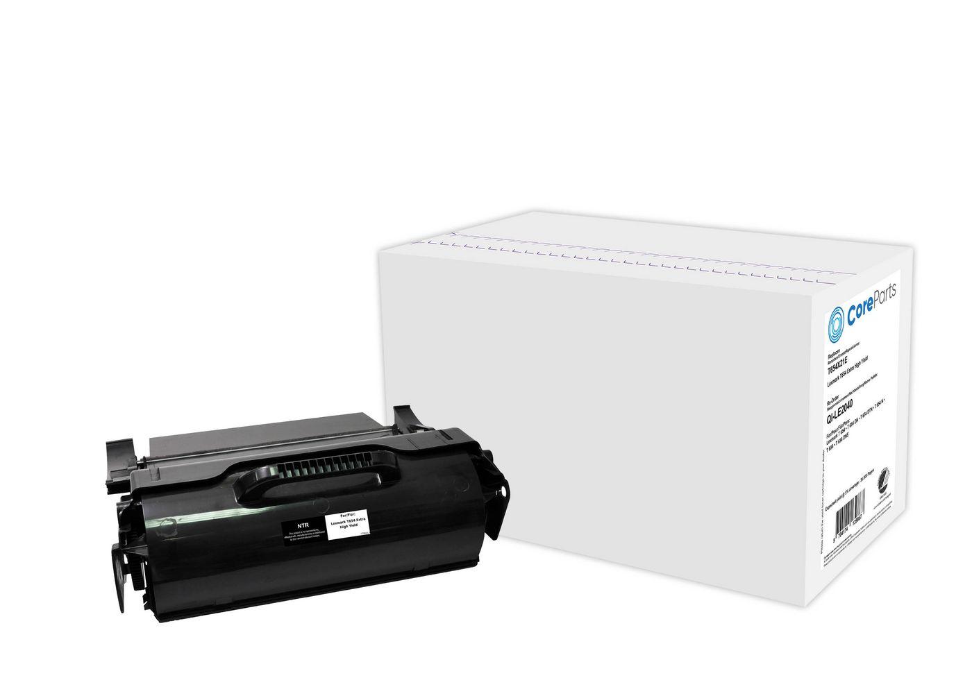 CoreParts QI-LE2040 cartuccia toner 1 pz Compatibile Nero (Toner Black T654X21E - Pages: 36.000, Nordic Swan - Lexmark T654 Ext