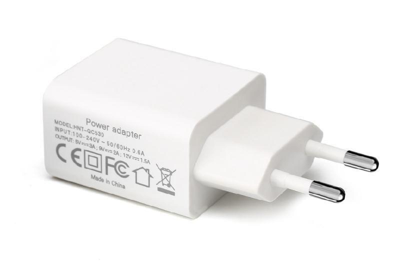 CoreParts MBXAP-AC0007 Caricabatterie per dispositivi mobili Bianco AC Interno (USB Power Adapter White - 12W 5V/2.4A, 9V/2A, 1