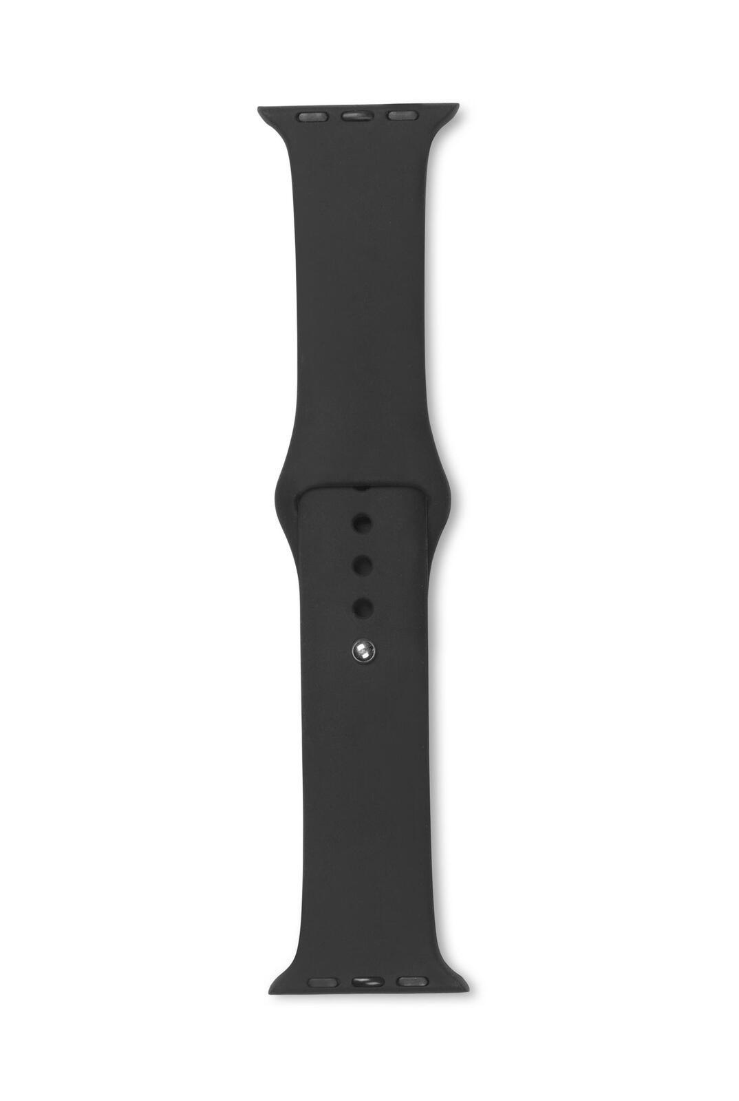 eSTUFF Apple Silicone Watch Band Nero (Apple Watch Silicone Strap - Color: Black. Width: 40 mm - Warranty: 24M)