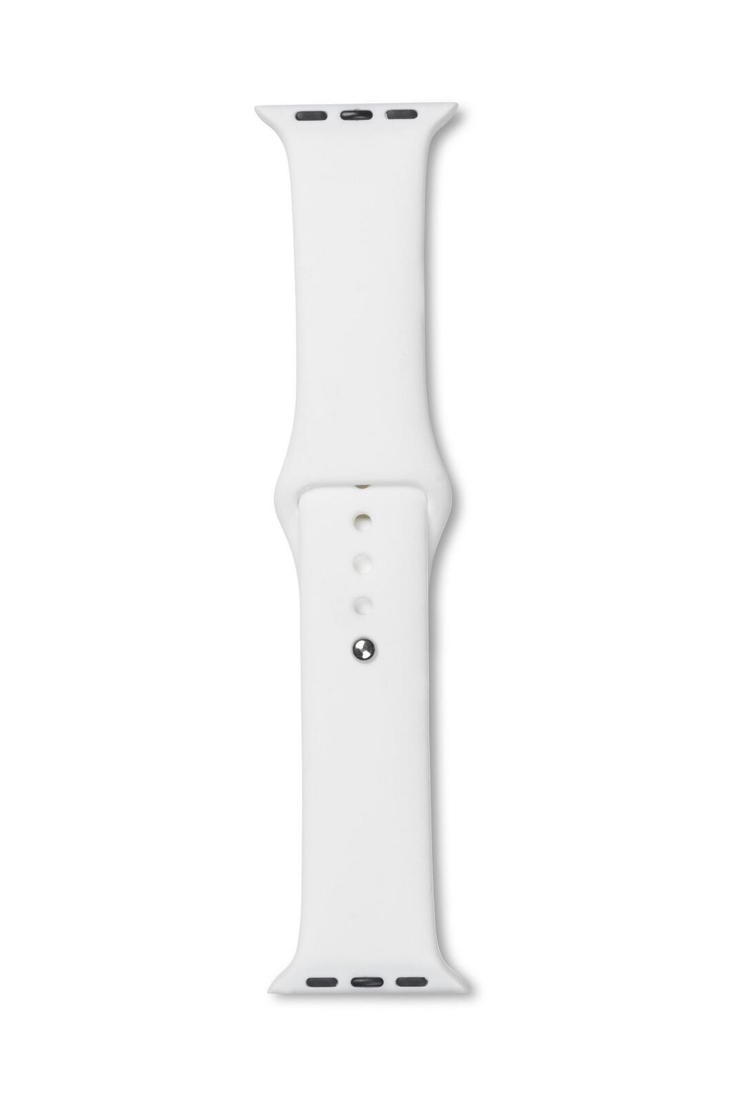 eSTUFF Apple Silicone Watch Band Bianco (Apple Watch Silicone Strap - Color: White. Width: 44 mm - Warranty: 24M)