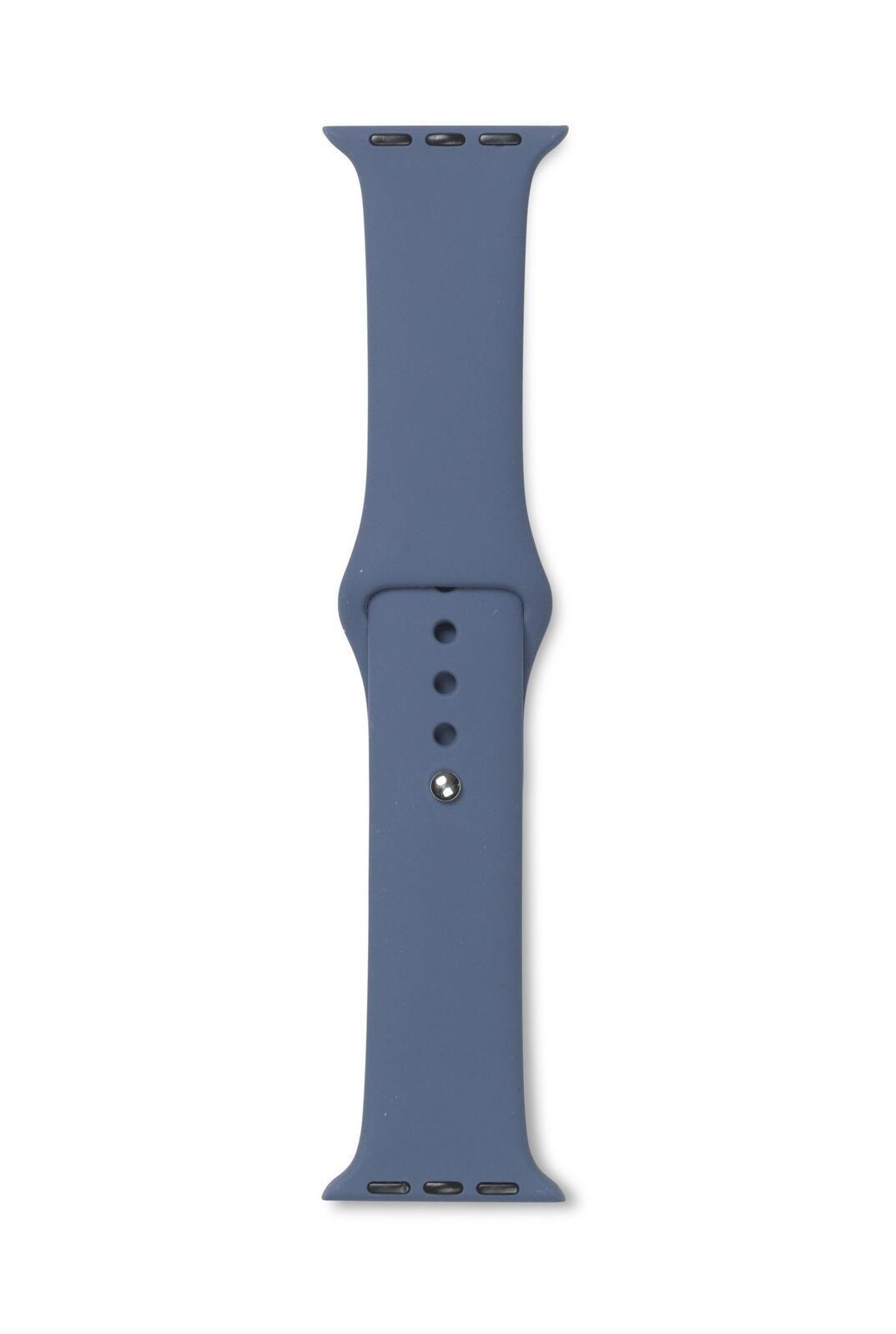 eSTUFF Apple Silicone Watch Band Blu (Apple Watch Silicone Strap - Color: Midnight Blue. Width: - 44 mm - Warranty: 24M)