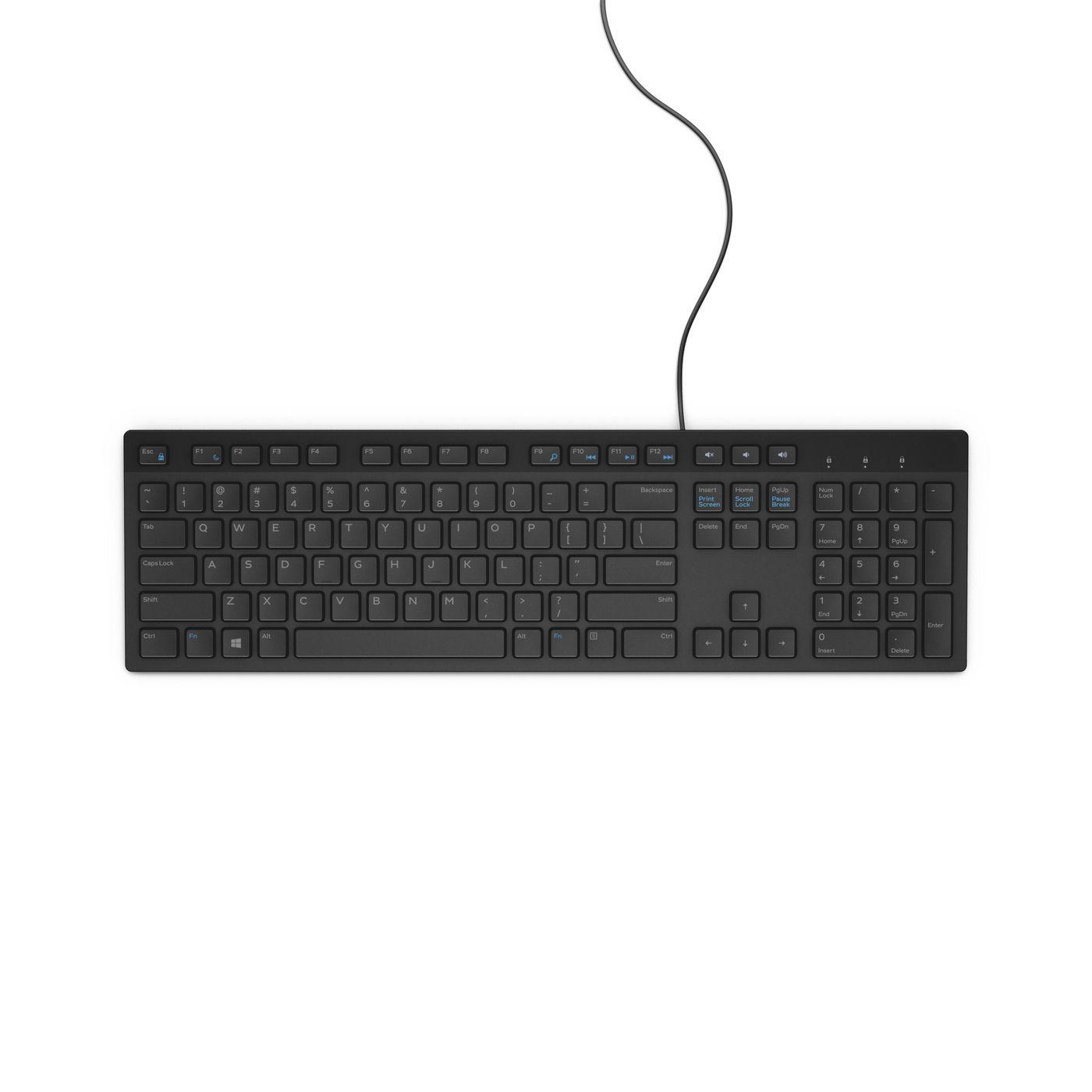 KB216 keyboard USB QWERTY US - KB216, Full-size [100%], - Wired, USB, QWERTY, Black - Warranty: 12M