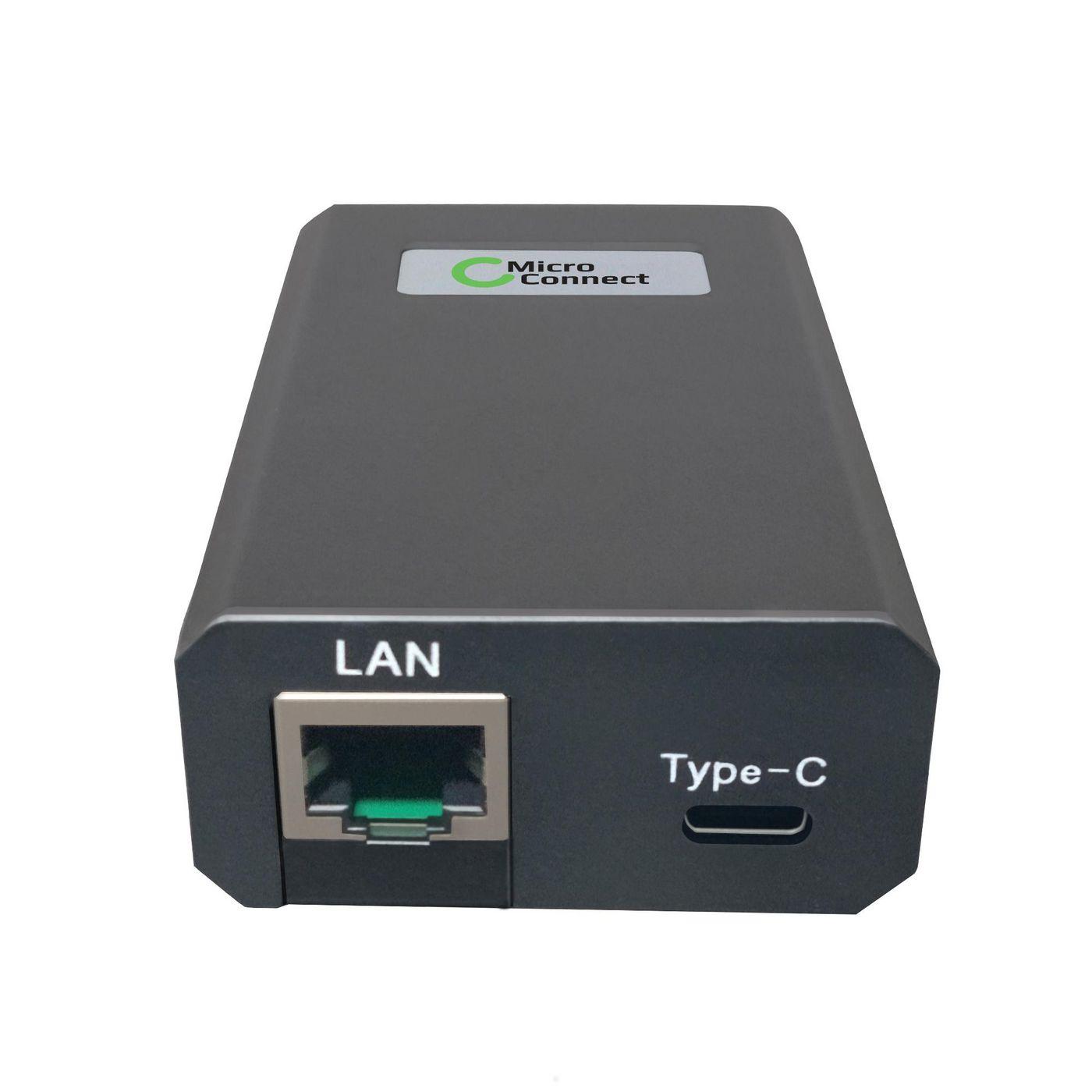 Microconnect POEINJ-25W-USBC adattatore PoE e iniettore Gigabit Ethernet (Indoor PoE networking - converter Designed for - Comp