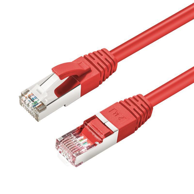 CAT6A S/FTP 2m Red LSZH