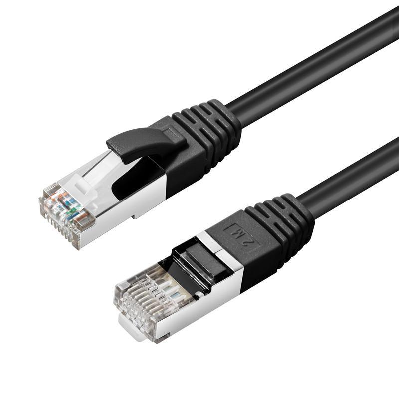 Microconnect MC-SFTP6A075S cavo di rete Nero 7,5 m Cat6a S/FTP [S-STP] (CAT6A S/FTP 7.5m Black LSZH - Shielded Network Cable, L