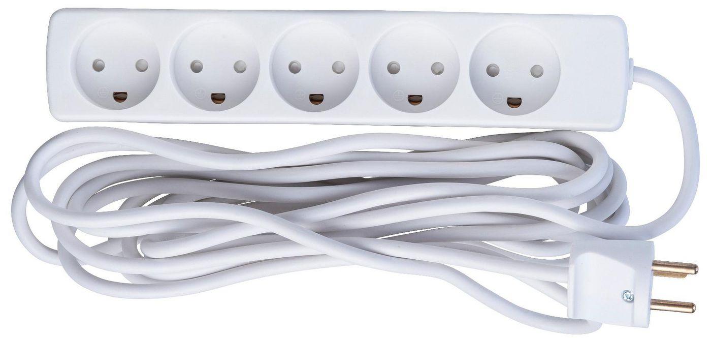 5-way Danish Power Strip 5m