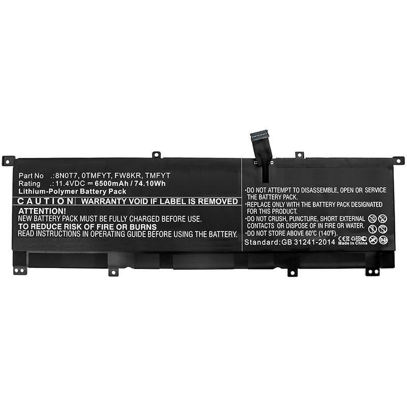 CoreParts MBXDE-BA0183 ricambio per laptop Batteria (Laptop Battery for Dell 68WH - Li-ion 11.4V 6Ah, 68WH Li-ion - 11.4V 6Ah,