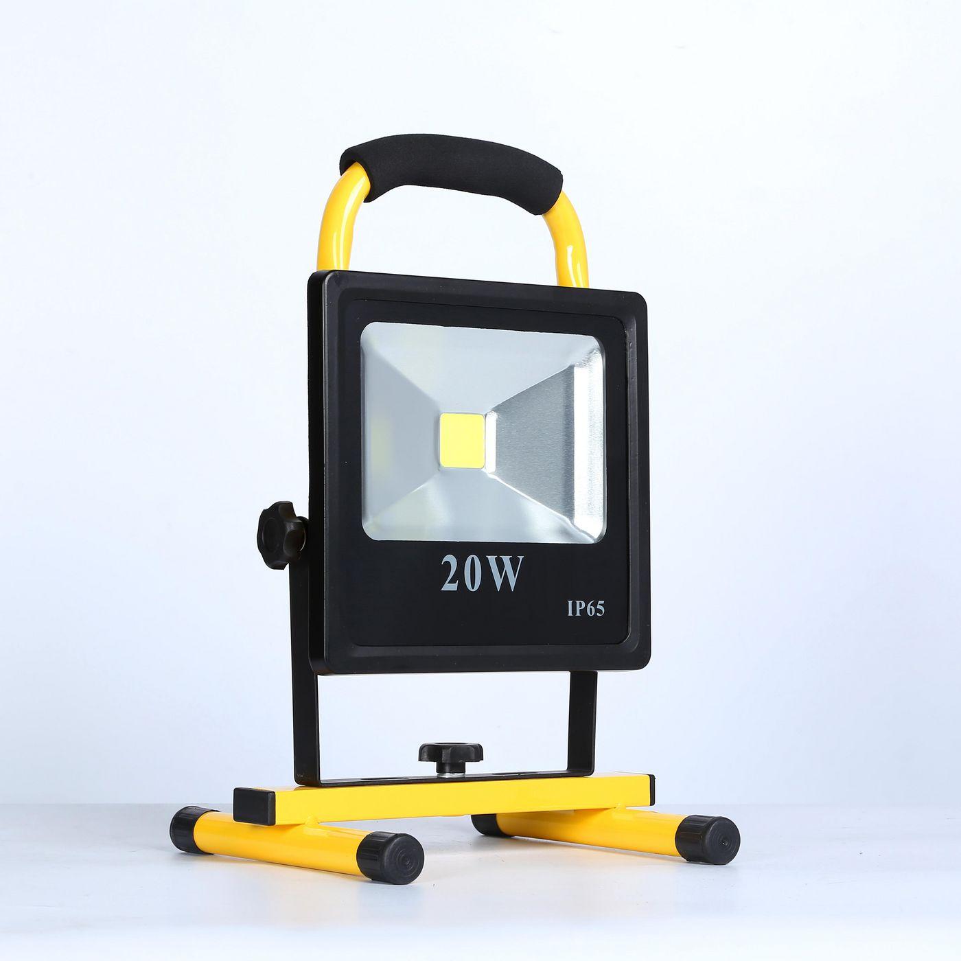 20W Rechargeable LED - Floodlight EU plug Include - Car Charger, AC Charger, USB Cable, and Instruction manual. Packed in retai