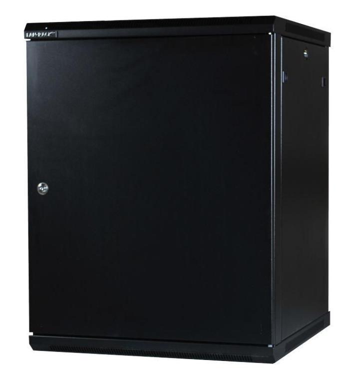 Armadio a muro, 15U dimensioni WxDxH 600x600x769mm, supporta un peso max di 60kg. Porta in lamiera