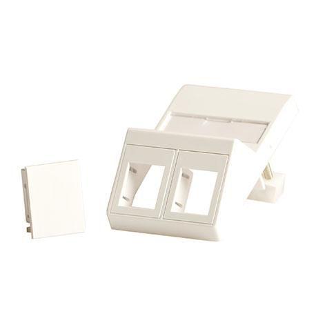 Wall plate, angled, for 2 x - keystone. Fits 50x75 mm LK - FUGA outlet, white - Warranty: 300M