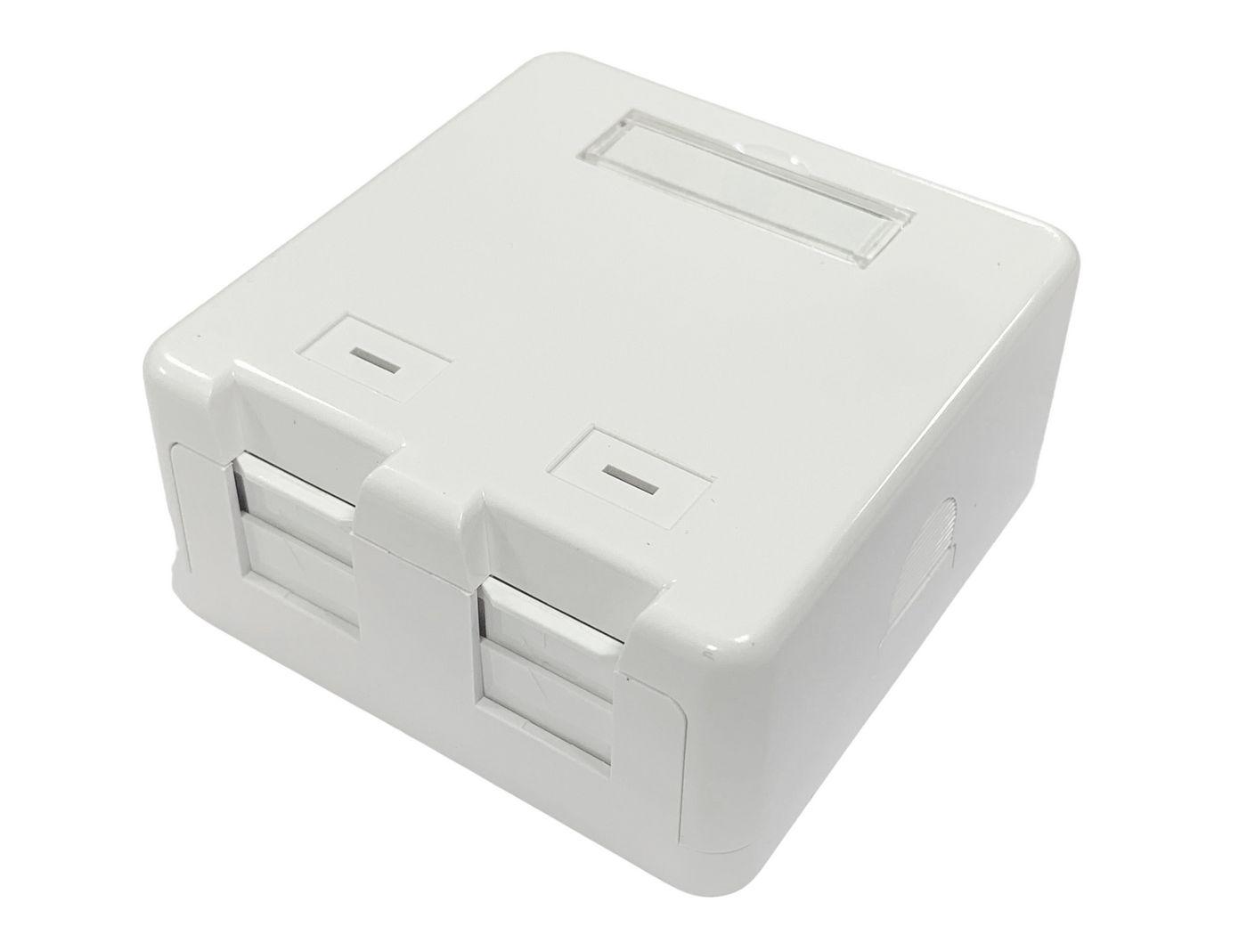 Surface mount box for 2 x - RJ45 jack - Warranty: 300M