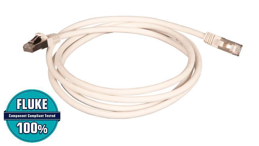 Lanview LVN149528 cavo di rete Bianco 2 m Cat6a S/FTP [S-STP] (Cat6A S/FTP network cable, - White, LSZH 2M - Warranty: 300M)