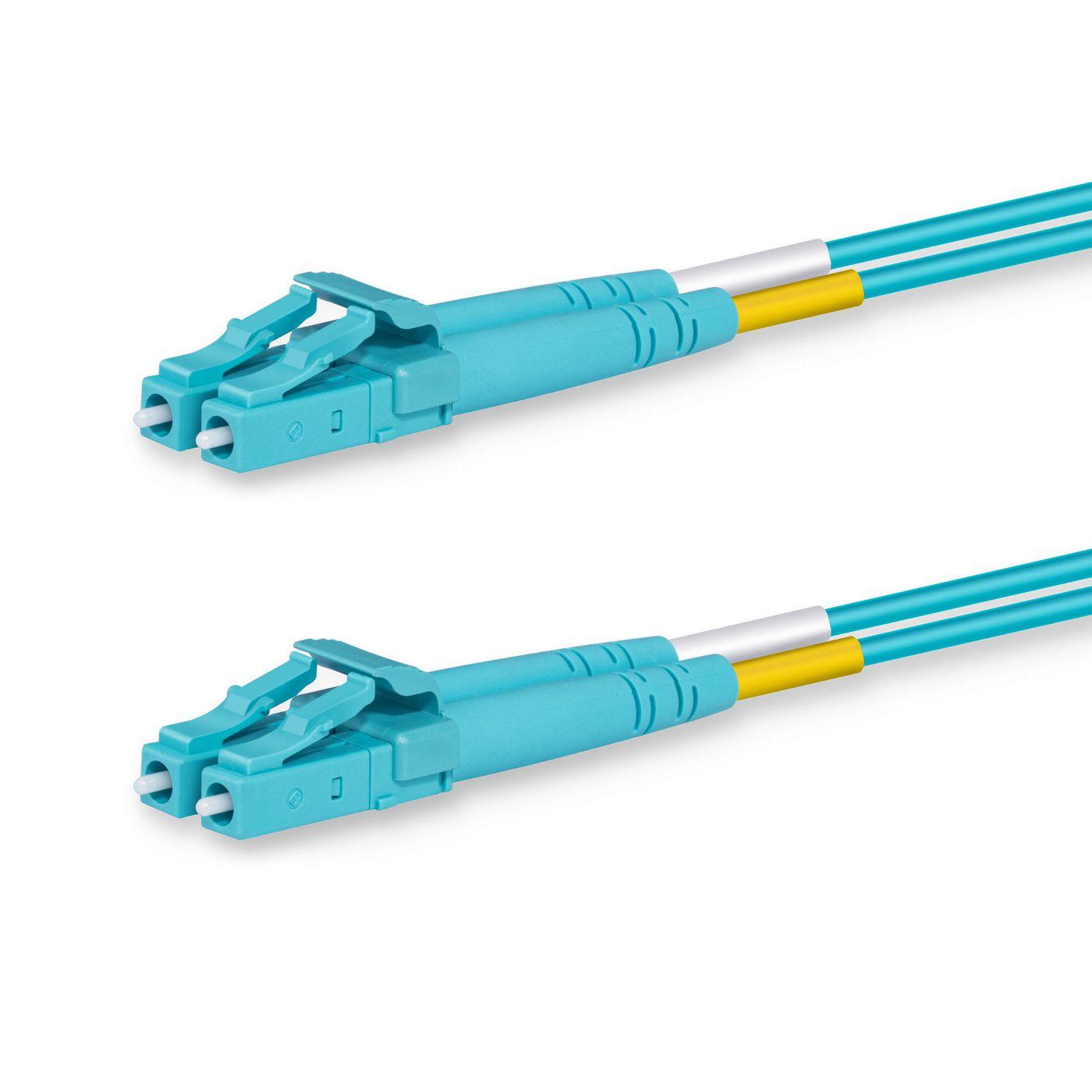 Lanview LVO231301 cavo a fibre ottiche 2 m 2x LC OM3 Colore acqua (LC-LC Multi mode fibre cable - dublex OM3 50/125 LSZH 2M - W